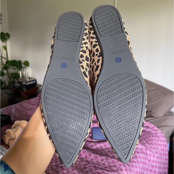 Rothy’s the point Leopard print slip on flats - Picture 2 of 5